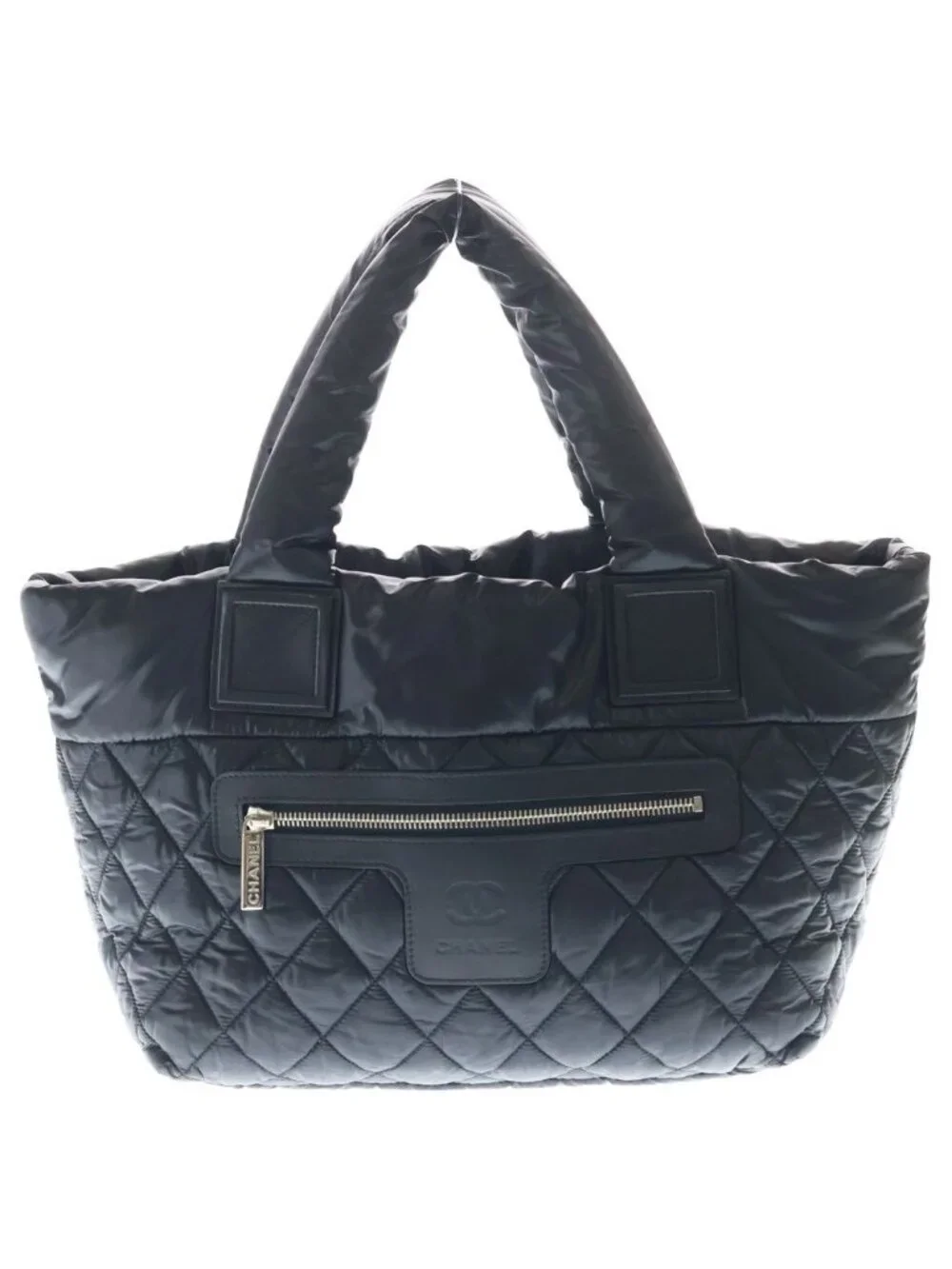 Chanel Coco Cocoon Tote PM Handbag Black
